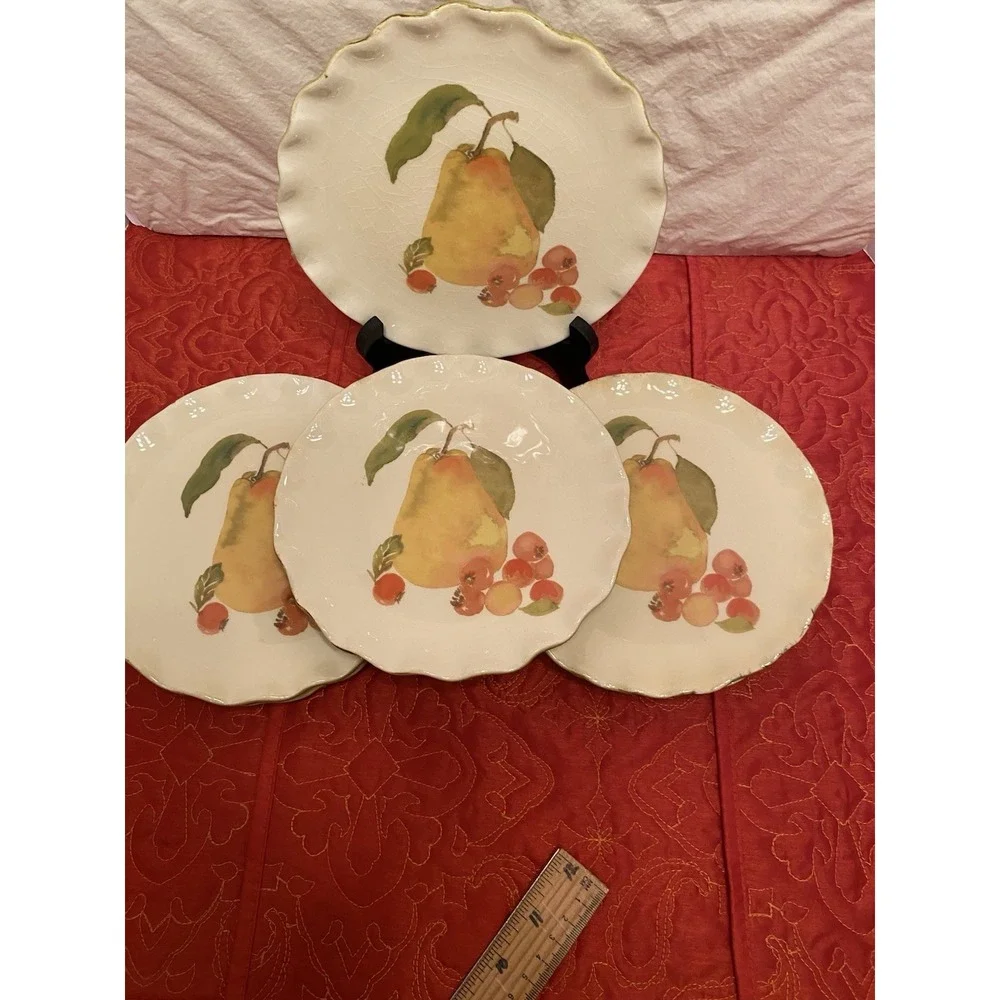 Set Of 6‎ Crate & Barrel HARVEST FRUIT 7.5
